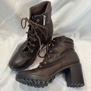 Breckelle’s Dark Brown Lace-Up Boots